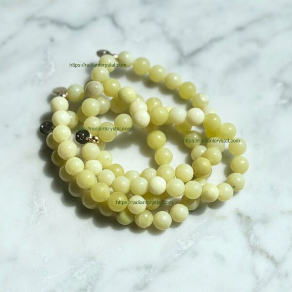 Green jade stone beaded bracelets.