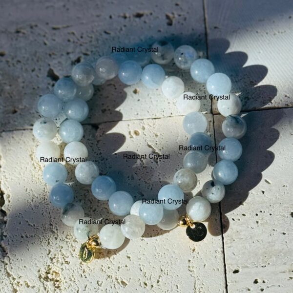 Rainbow Moonstone & Aquamarine