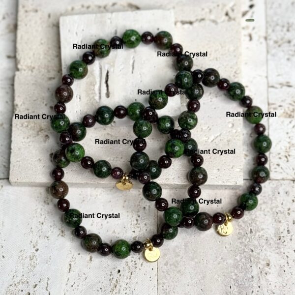 Zoisite & Red Garnet Bracelet.