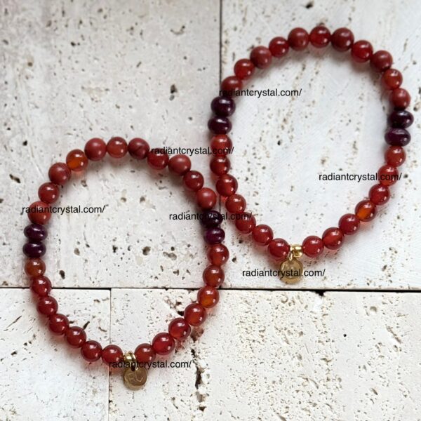 Carnelian, Red Jasper & Ruby Bracelet