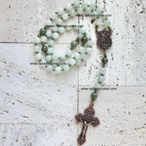 Green Aventurine St. Michael rosary.